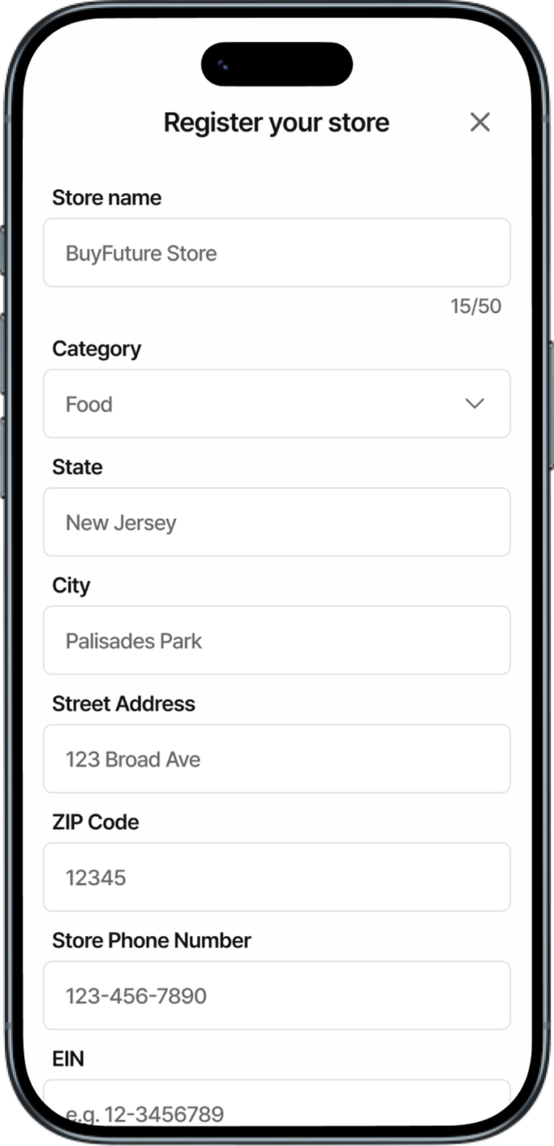 Register your store